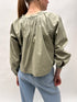Dutchess gauche blouse light khaki sage